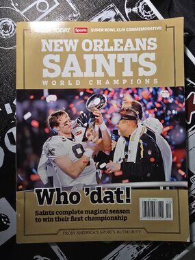 Super Bowl XLIV Champs New Orleans Saints USA Today Magazine Commemorative